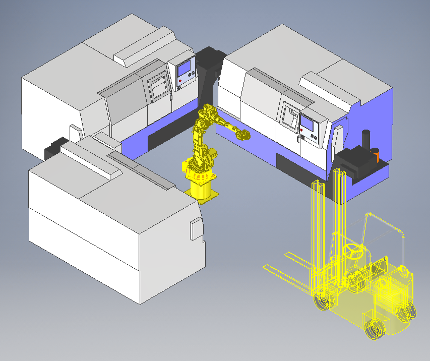 安川机器人自动上下料-斗山数控车床